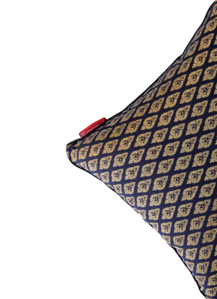 00006-745x1024-1.jpg Black and Gold Polyester Embroidery Cushion Cover for Living Room, Home Decor, and Bedroom - CS 014 (40x40cm) - Image 4