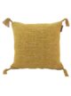Yellow Color Cotton Cushion with Filler for Window Seat, Bed, and Floor - CS 157 (60x60cm)