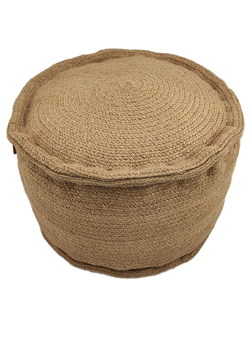 001-3-1.jpg Natural Color Home Area Pouf for Drawing Room - PF 056 (50x50x30cm) - Image 2