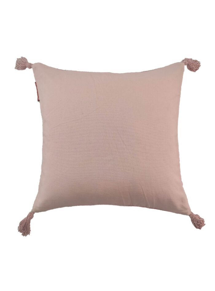 Pink Color Cotton Cushion with Filler for Window Seat, Bed, and Floor - CS 157 (60x60cm) - Image 3