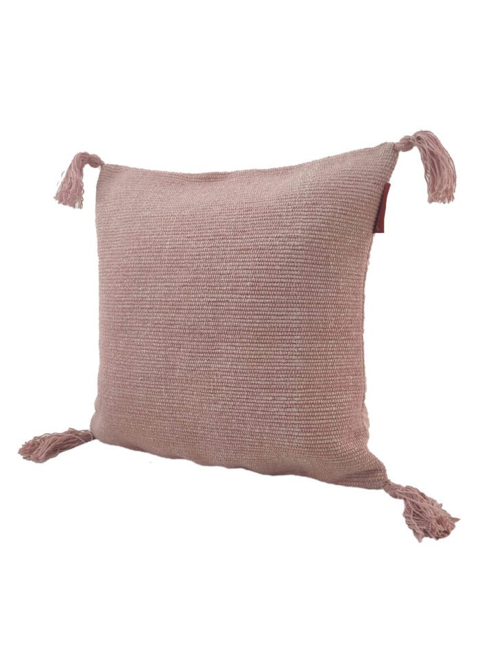 Pink Color Cotton Cushion with Filler for Window Seat, Bed, and Floor - CS 157 (60x60cm) - Image 2
