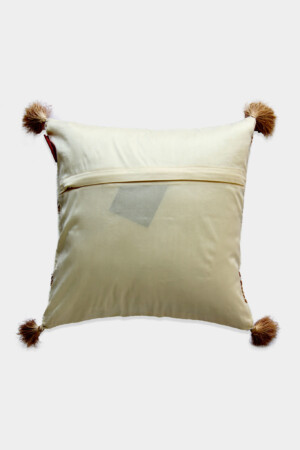 008-scaled-300x450-1.jpg White and Gold Polyester Cushion Cover with Tassels for Sofa and Couch - CS 016 (40x40cm) - Image 3