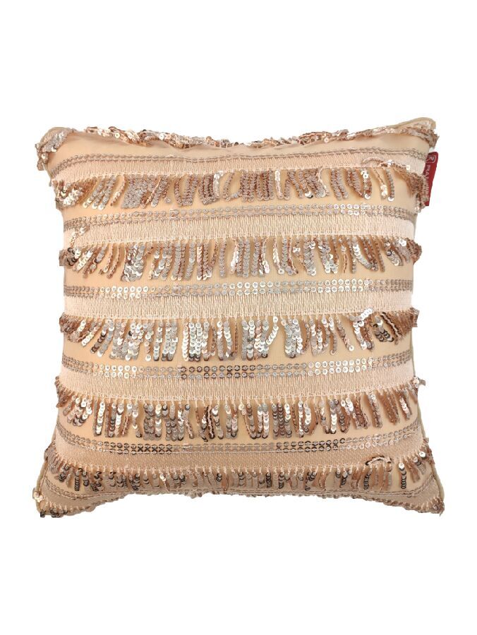 01-11-2-676x900-1.jpg Beige Polyester Cushion Cover with Sparkling Sequins for Window Seat and Cafe - CS 027 (40x40cm) - الصورة 1