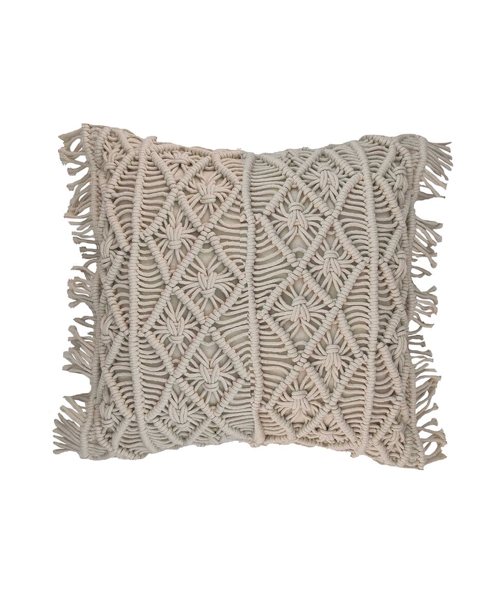 01-13-1-981x1200-1.jpg Cotton Macrame Cushion with Fringes for Home Decor - CS 041 (45x45cm) - Image 1