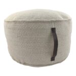 White Color Study Room Cotton Pouf - PF 053 (50x50x30cm)