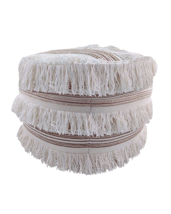 Beautiful Design Pouf Natural Color - PF 067 (40x40x40cm) - Image 1