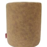 Leather Decorative Pouf Tan Color - PF 041 (40x40x50cm)
