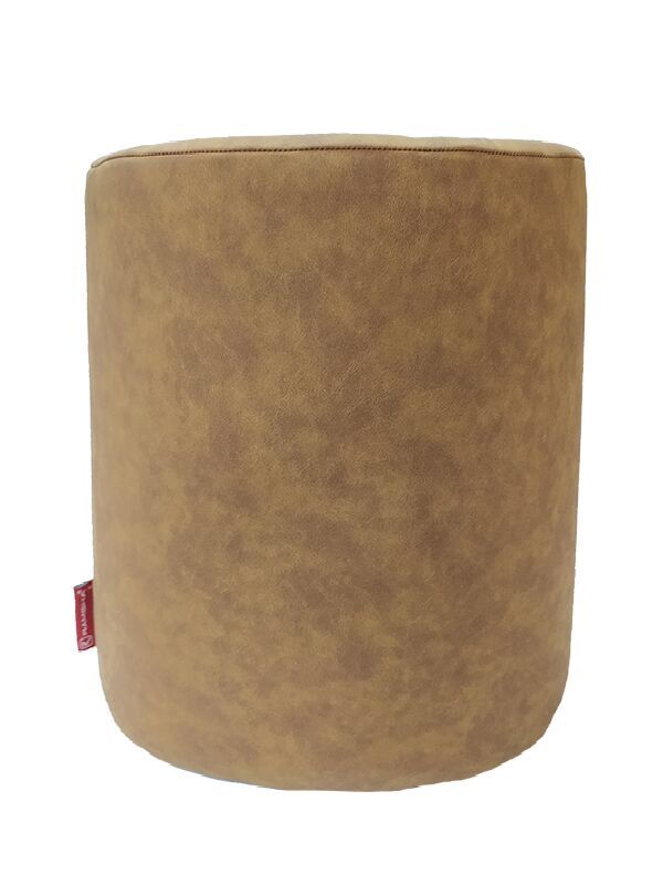 01-17-2-600x800-1.jpg Leather Decorative Pouf Tan Color - PF 041 (40x40x50cm) - الصورة 1