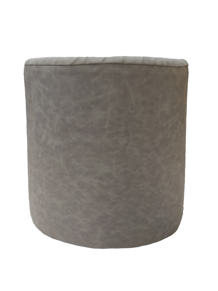 01-18-1.jpg Grey Color Leather Pouf for Floor - PF 042 (40x40x50cm) - Image 3