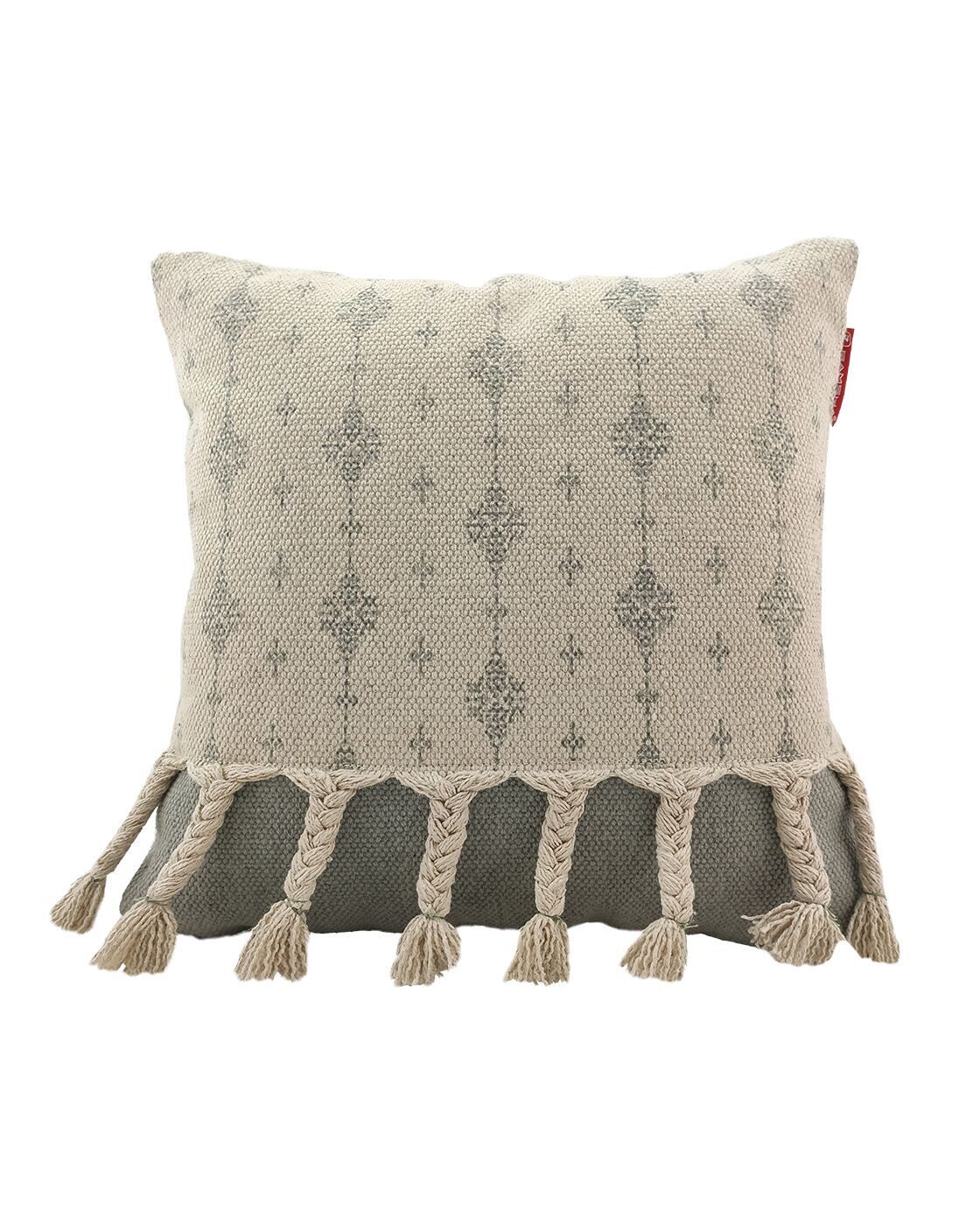 01-2-1-1-1120x1400-1.jpg White and Grey Color Cotton Cushion with Filler for Window Seat, Floor - CS 173 (45x45cm) - الصورة 1