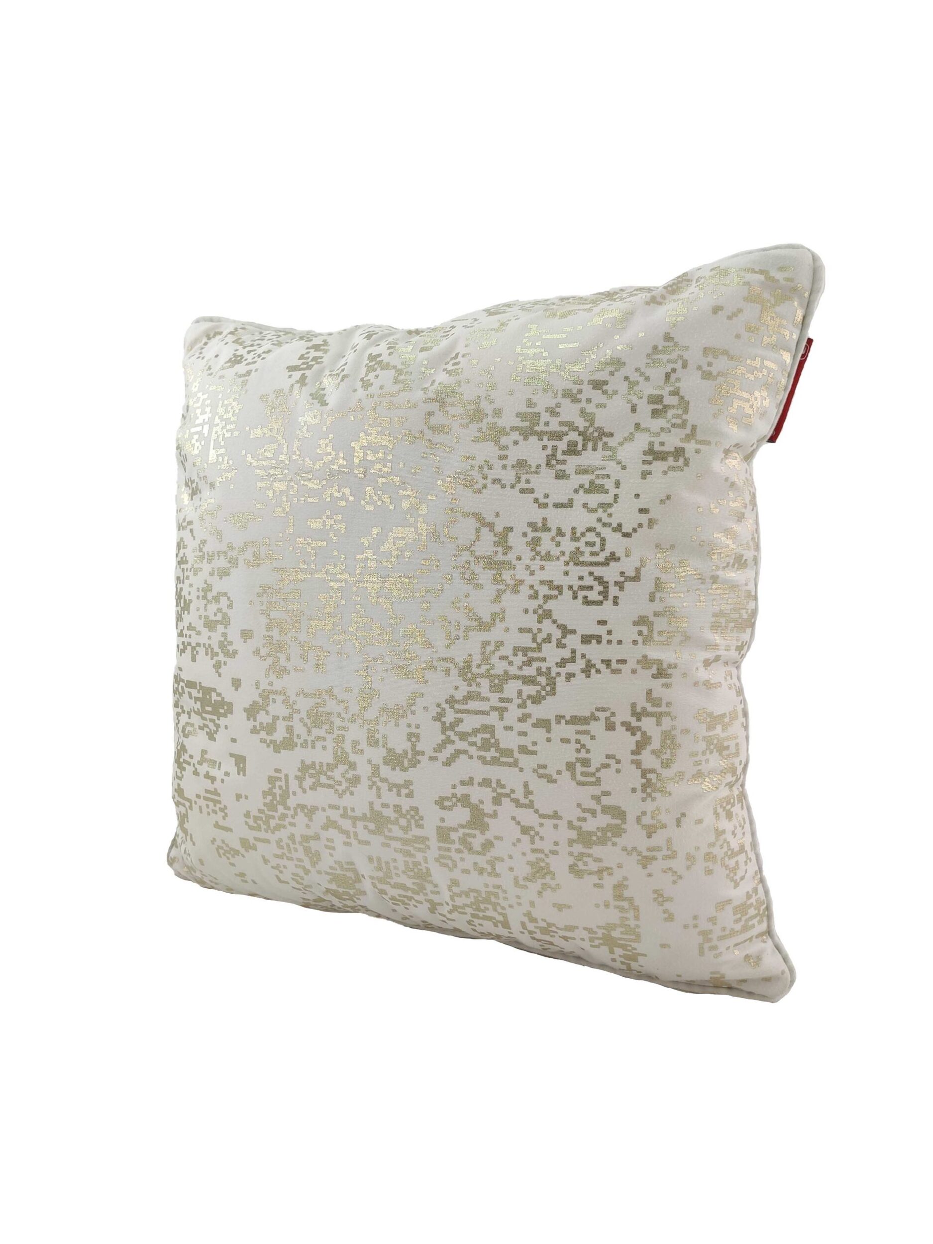 01-2-scaled-2.jpg White and Gold Velvet Cushion Cover for Floor Cushion and Bedroom - CS 129 (45x45cm) - Image 2