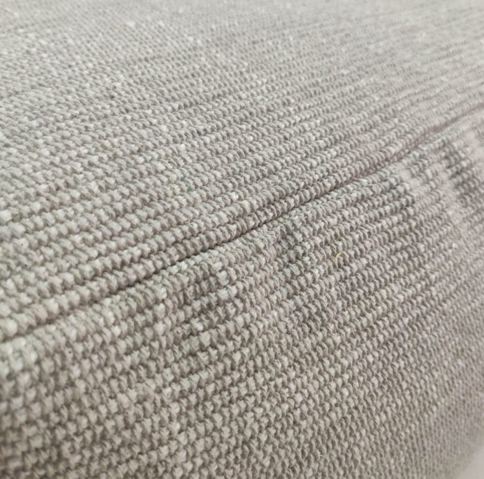 Grey Color Hallway Decor Cotton Pouf - PF 069 (50x50x30cm) - Image 3