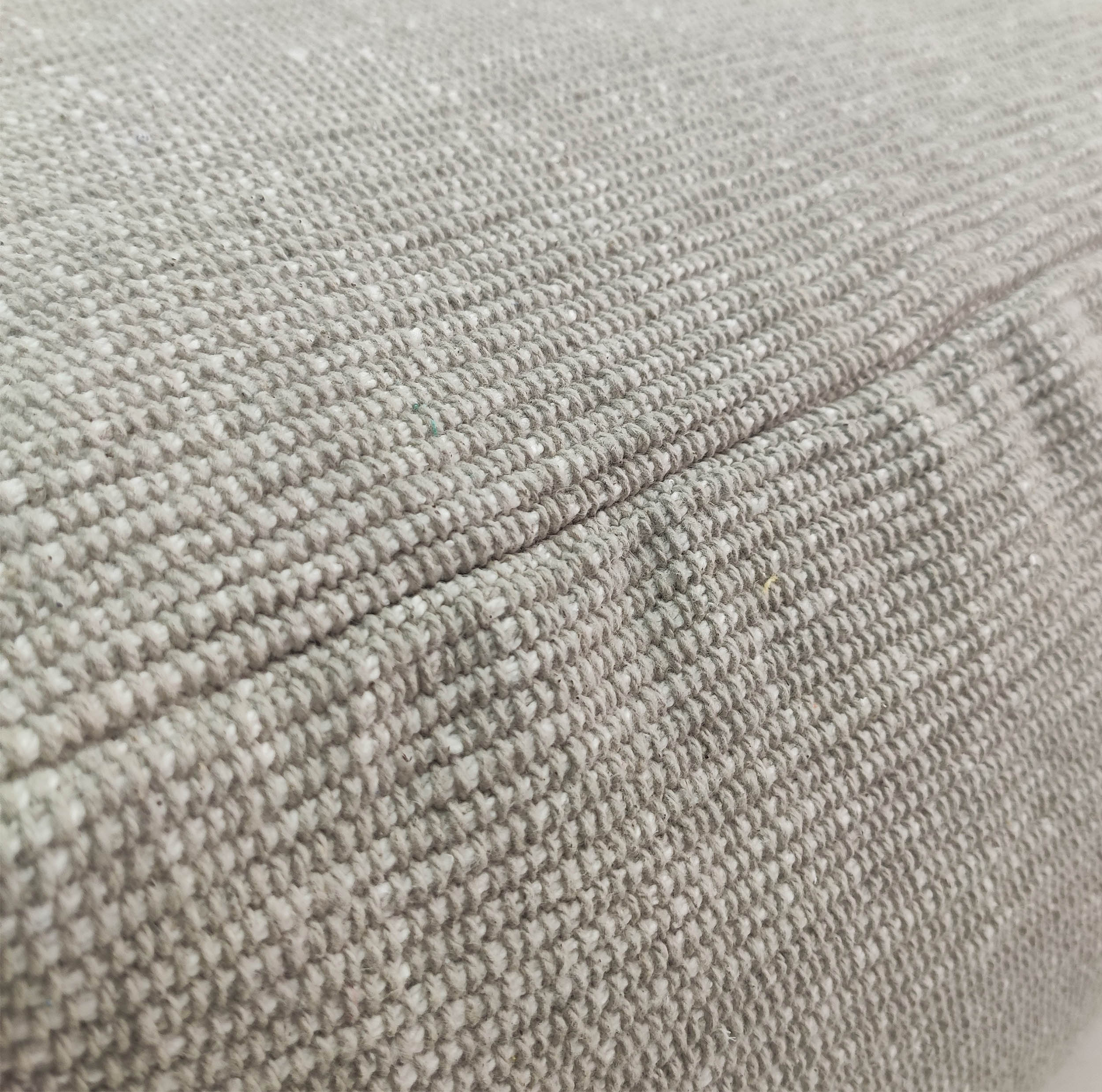 01-4-1.jpg Grey Color Hallway Decor Cotton Pouf - PF 069 (50x50x30cm) - Image 3