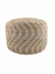 Natural and White Color Balcony Decor Pouf - PF 050 (50x50x30cm) - Image 2
