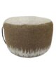 Brown Color Decor Polyester Pouf for Drawing Room - PF 047 (50x50x30cm)
