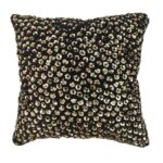 Black Polyester Magic Sequins Cushion Cover for Living Room and Playroom - CS 025 (40x40cm)