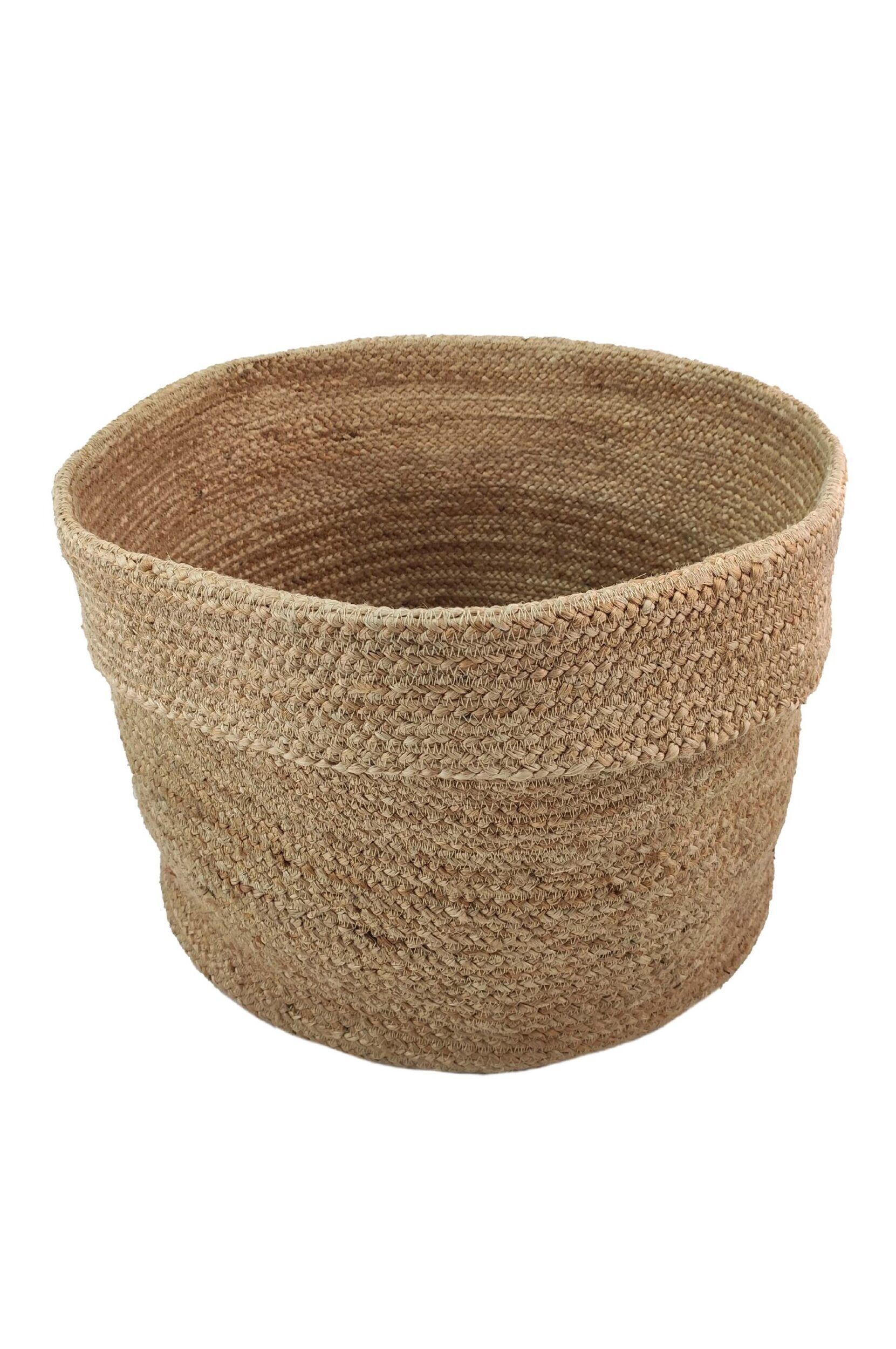 02-1-scaled-1.jpg Natural Handmade Jute Basket - BS 016 (50x40cm) - Image 1