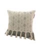 White and Grey Color Cotton Cushion with Filler for Window Seat, Floor - CS 173 (45x45cm) - الصورة 2