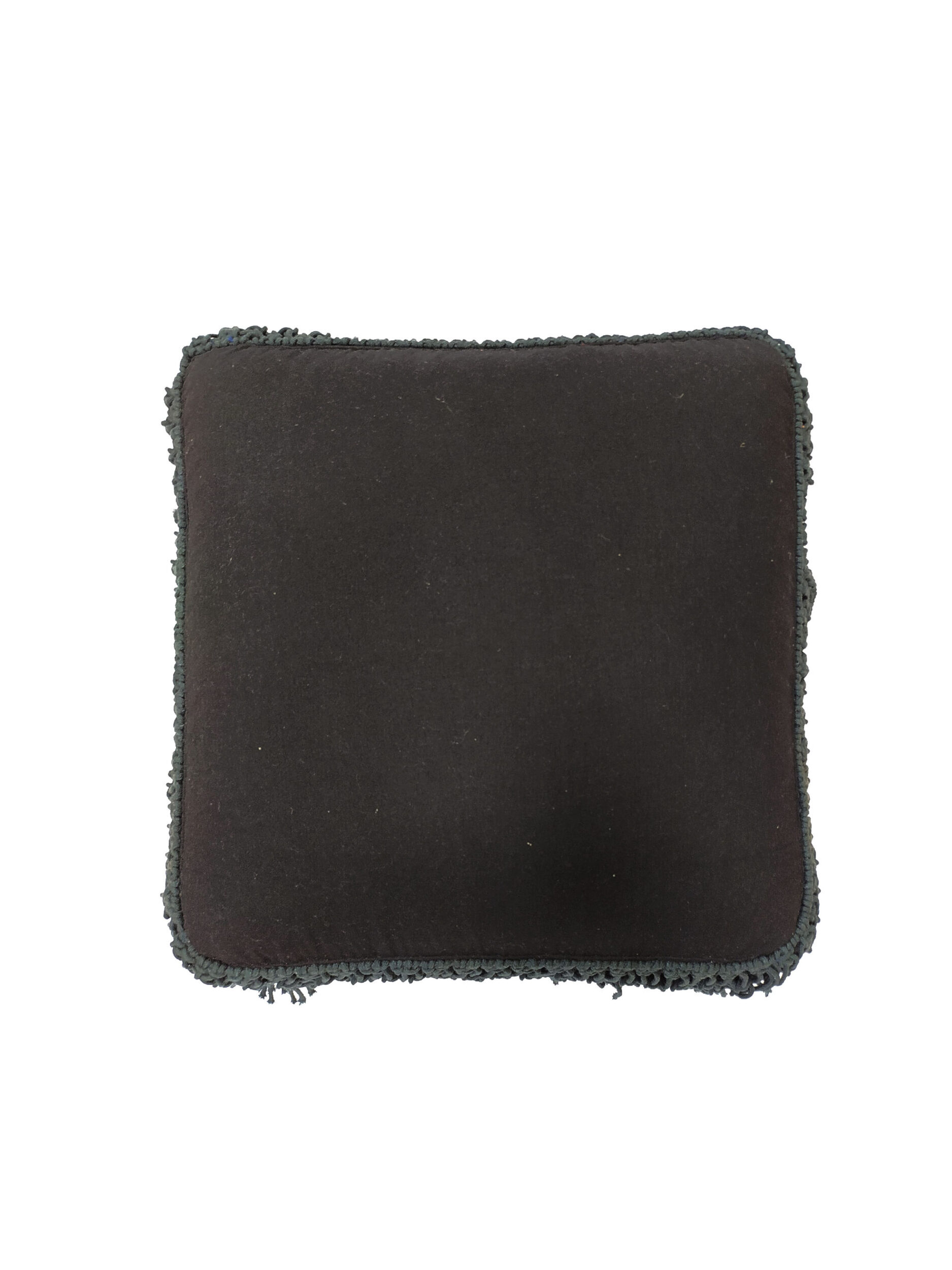 02-26-scaled-2.jpg Black Color Cotton Fringes Pouf for Playroom - PF 044 (55x55x15cm) - Image 2