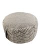 Natural White Color Wool Pouf for Living Room - PF 045 (50x50x30cm)