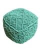 Home Decor Cotton Pouf Green Color - PF 060 (40x40x40cm)