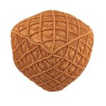 Orange decorative pouf for bedroom - PF 061 (40x40x40cm)