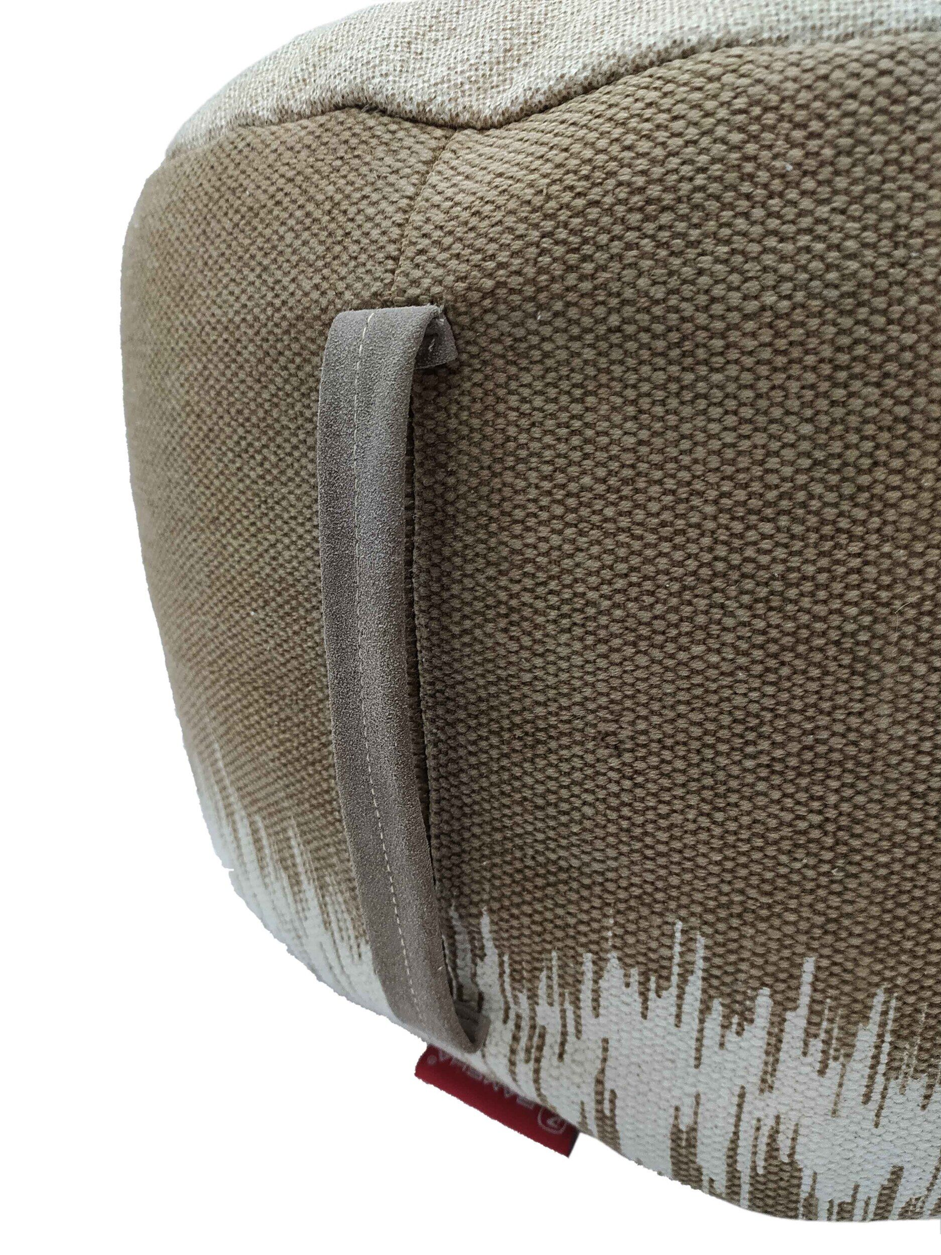 03 Brown Color Decor Polyester Pouf for Drawing Room - PF 047 (50x50x30cm) - Image 3
