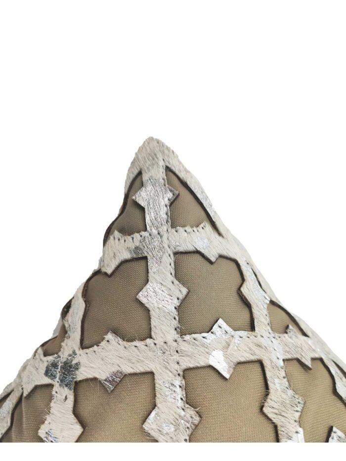 Beautiful Design Olive Green Leather Cushion - CS 103 (30x50cm) - Image 3