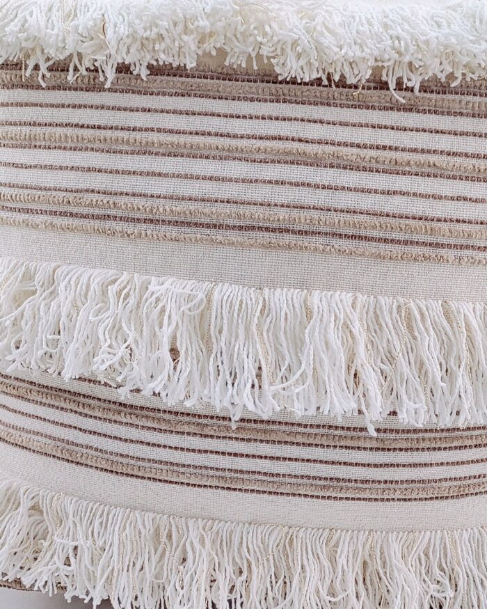 Beautiful Design Pouf Natural Color - PF 067 (40x40x40cm) - Image 3