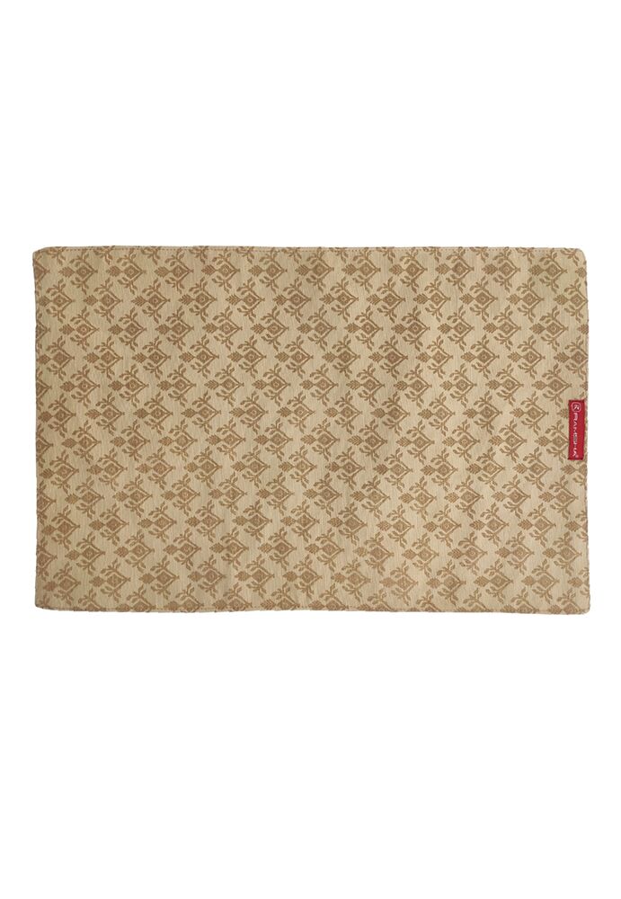 zahid Natural and Gold Polyester Placemat - PM 023 (30x44cm) - Image 1