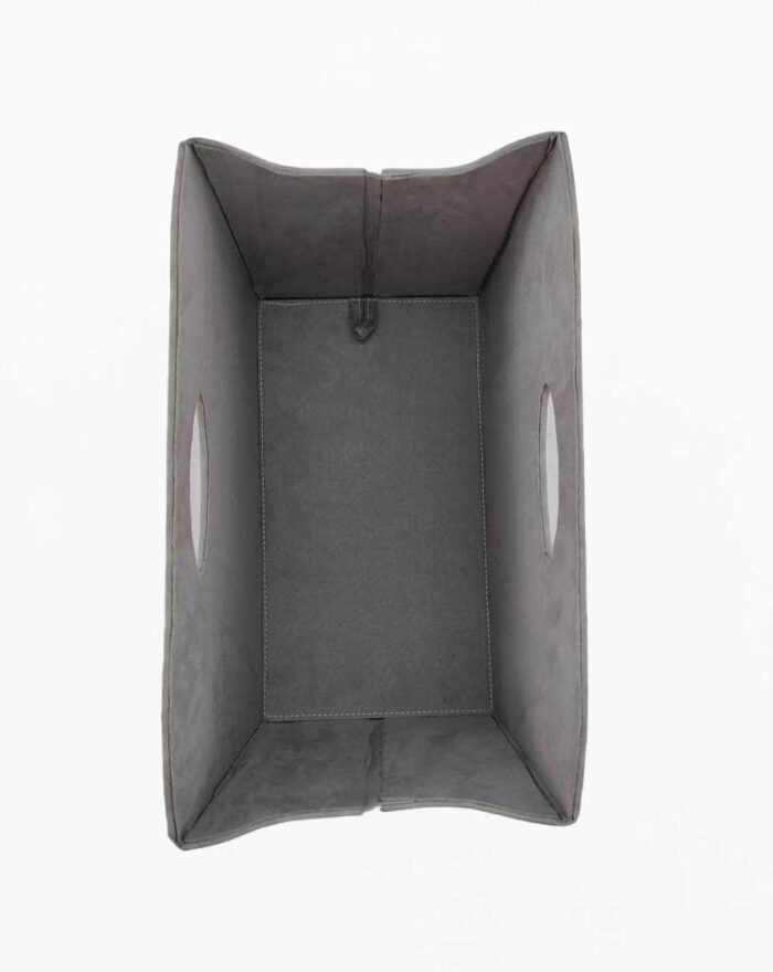 Grey Handmade Polyester Basket - BK 002 (35x20x27cm) - Image 4