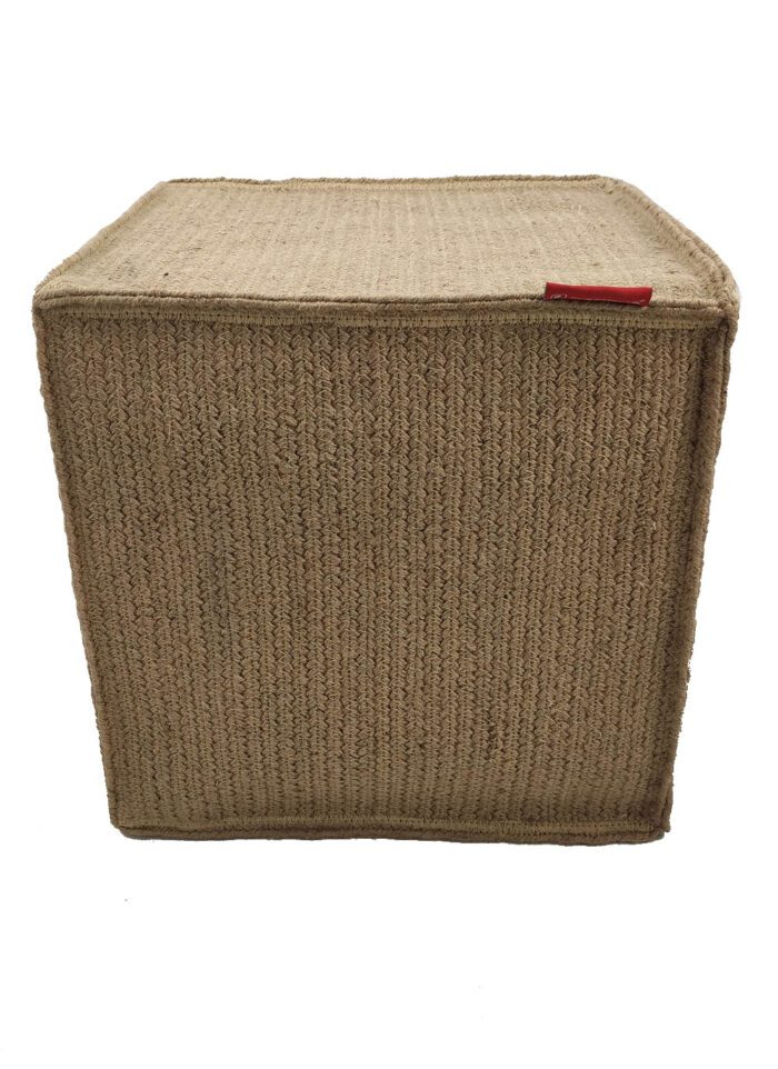 Natural Jute Pouf for Bedroom - PF 002 (40x40x40cm) - Image 3