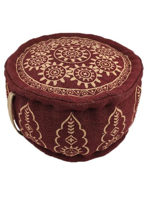 1-2-2-500x687-1.jpg Red Color Modern Design Pouf for Guest Room - PF 059 (50x50x30cm) - Image 1