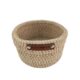 Natural and White Handmade Jute and Cotton Basket for Home Decor - BS 008 (12x20cm) - Image 4