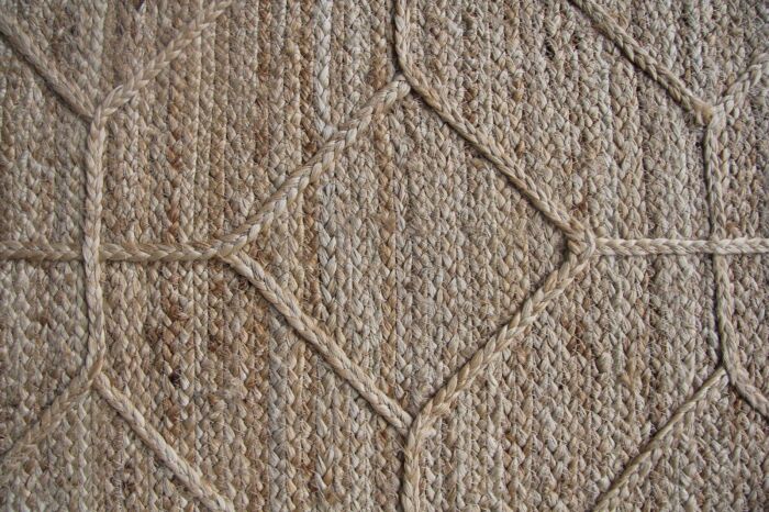 Artisan-crafted natural jute braided rug BR 076 (80x200cm)