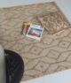 Natural jute color living room jute and cotton woven rug SR 004 (80x200cm) by Ramsha Home