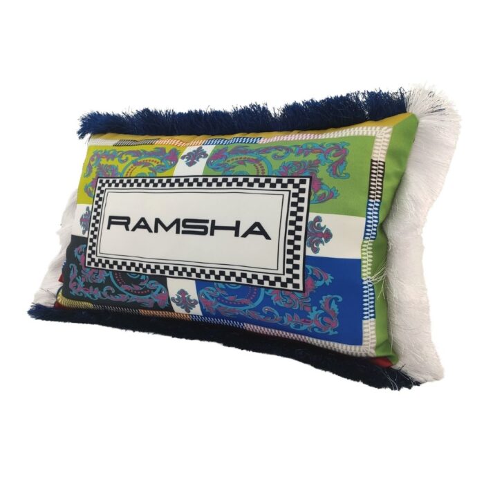 Multi-Color Digital Printed Polyester Cushion with Lace for Couch, Sofa, Bed - CS 064 (30x50cm) - Image 2