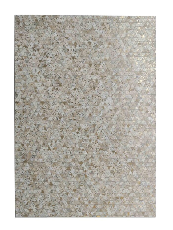 Beautiful Grey Area Leather Rug for Playroom - LR 006 (170x240cm)