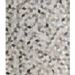 Beautiful Bedroom & Hallway Grey Color Leather Rug - LR 007 (140x200cm)