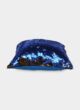 Premium polyester cushion CS-033 with innovative double color changing feature for enhancing sofa, bed, living room decor in blue and gold color 40X40cm by Ramsha Home