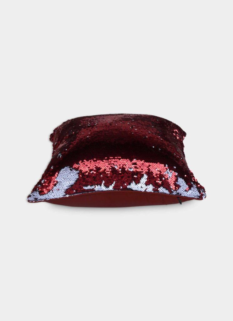 15078 (3) Red and Silver Polyester Magical Double Color Changing Cushion Cover - CS 034 (40x40cm) - Image 2