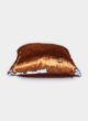 Orange and Silver Polyester Cushion Cover for Sofa, Bed, and Living Room - CS 035 (40x40cm) - Image 2