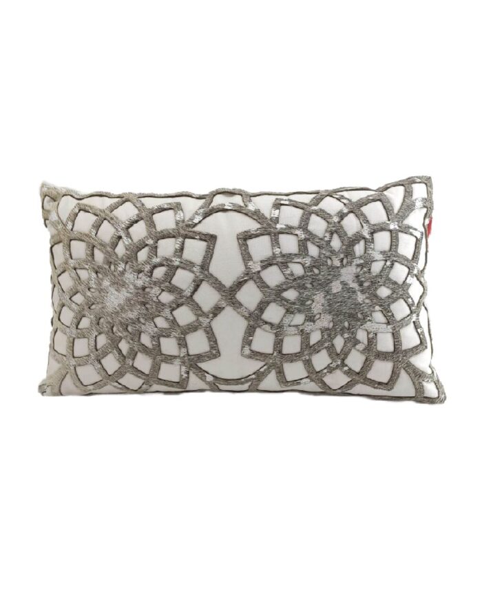 Soft Home Decor White Leather Cushion - CS 102 (30x50cm) - Image 1