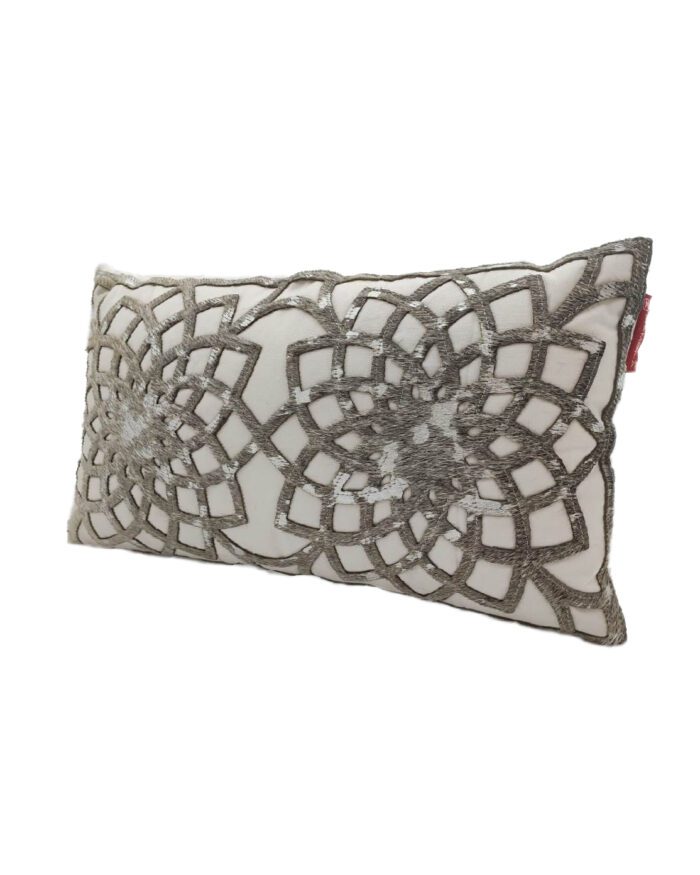 Soft Home Decor White Leather Cushion - CS 102 (30x50cm) - Image 2