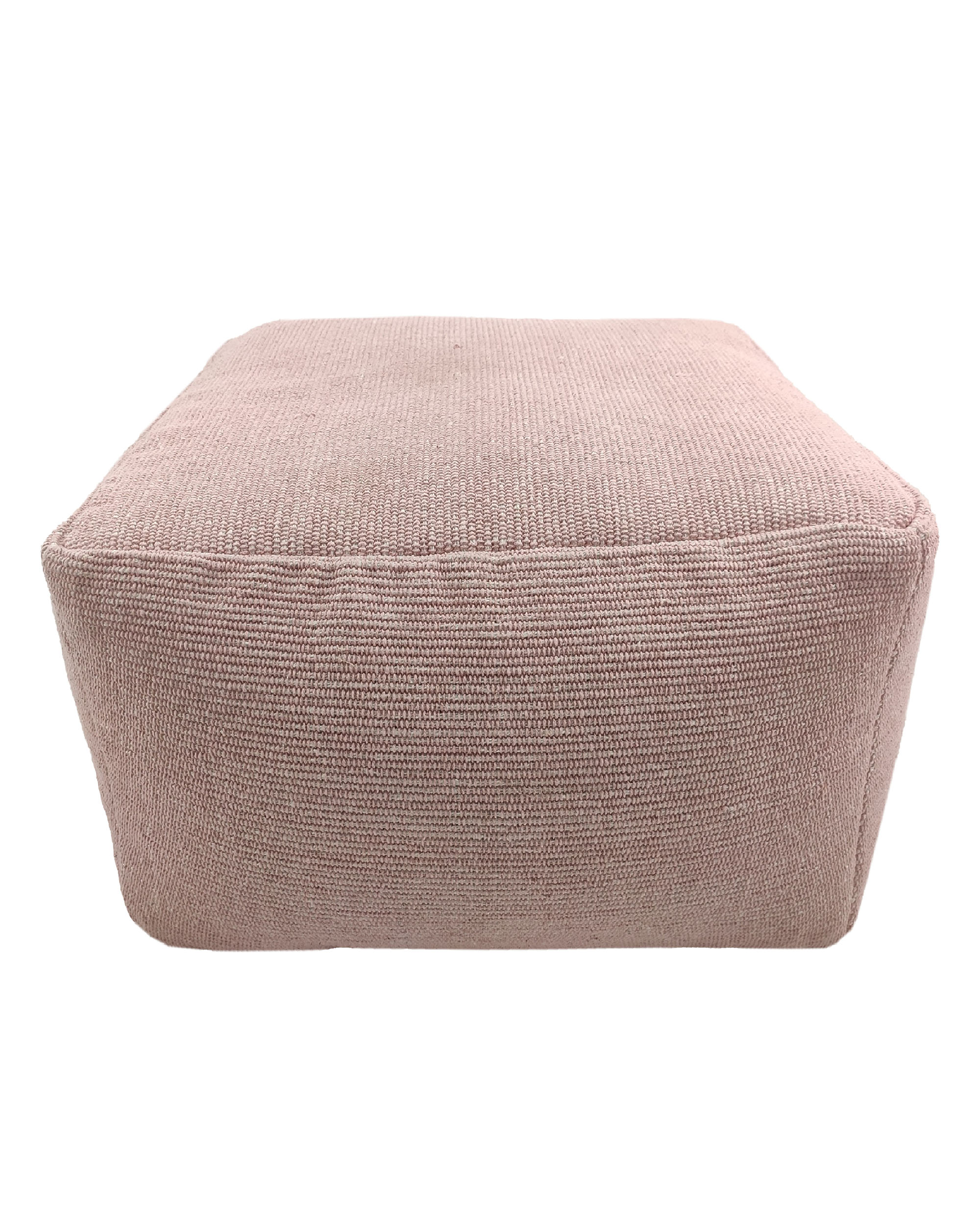 15994-2.jpg Pink Color Area Decor Cotton Pouf for Hallway - PF 069 (50x50x30cm) - Image 2
