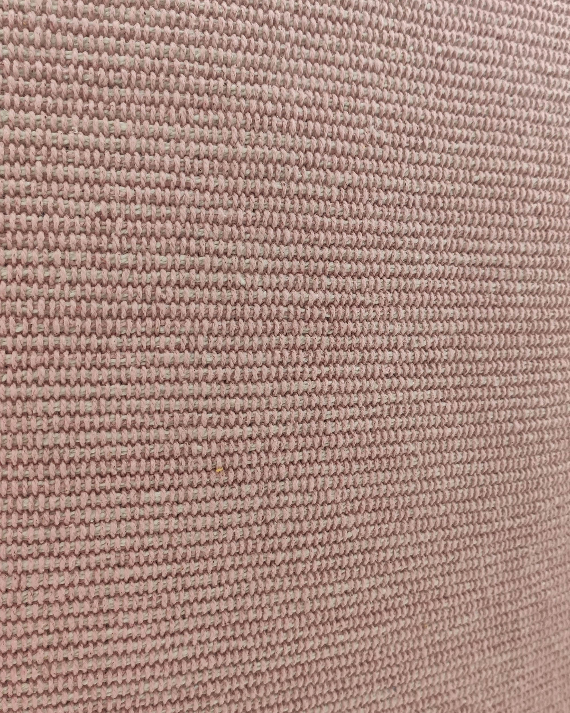 15994-3.jpg Pink Color Area Decor Cotton Pouf for Hallway - PF 069 (50x50x30cm) - Image 3