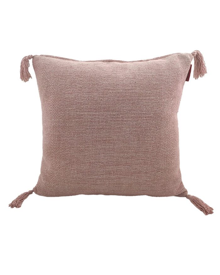 Pink Color Cotton Cushion with Filler for Window Seat, Bed, and Floor - CS 157 (60x60cm) - Image 1