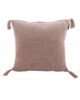 Pink Color Cotton Cushion with Filler for Window Seat, Bed, and Floor - CS 157 (60x60cm)