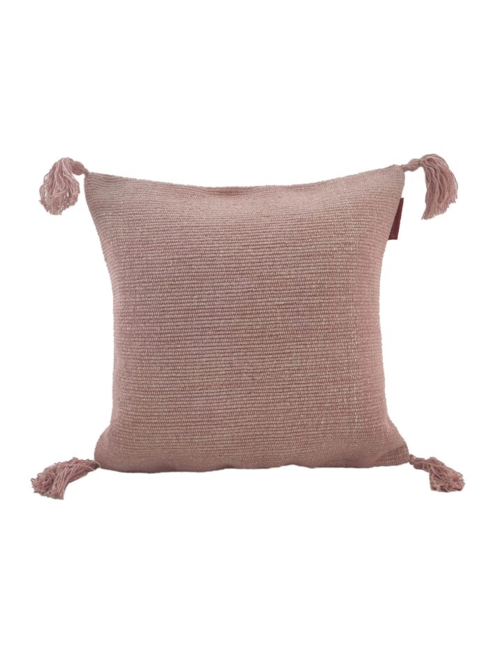Pink Color Cotton Cushion with Filler for Living Room, Bedroom - CS 133 (45x45cm) - Image 1