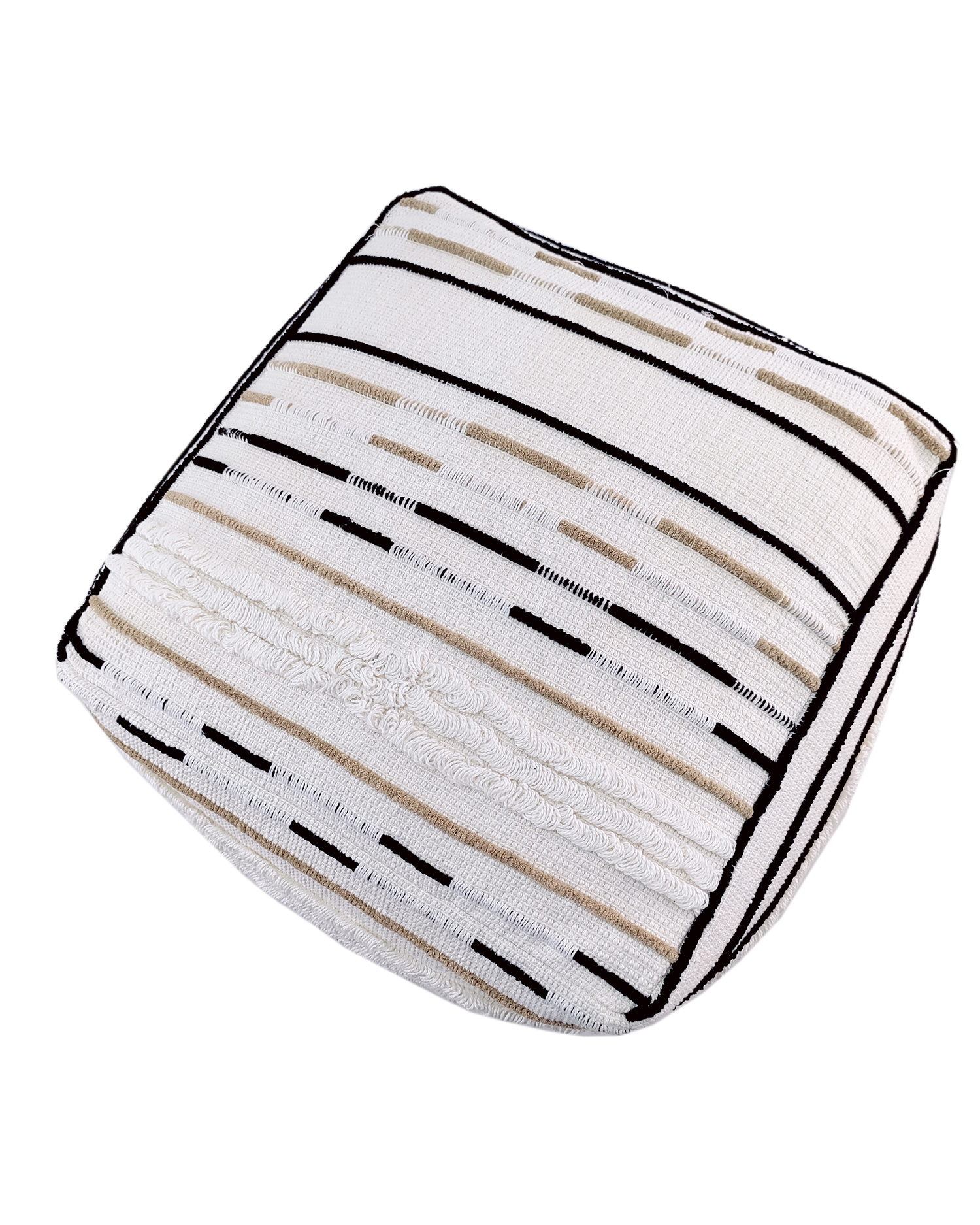 1664363297816.jpg Comfort Cotton and Wool Pouf Natural Color - PF 066 (40x40x40cm) - Image 4